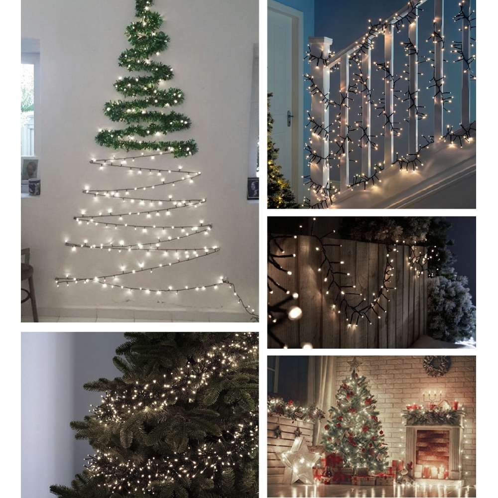 Catena di luci 72 metri da 1440 Led Bianco Caldo con cavo verde Wisdom - Foto 2