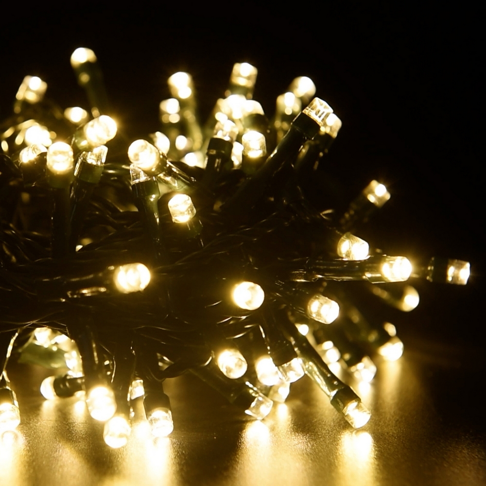 Catena di luci 72 metri da 1440 Led Bianco Caldo con cavo verde Wisdom - Foto 3