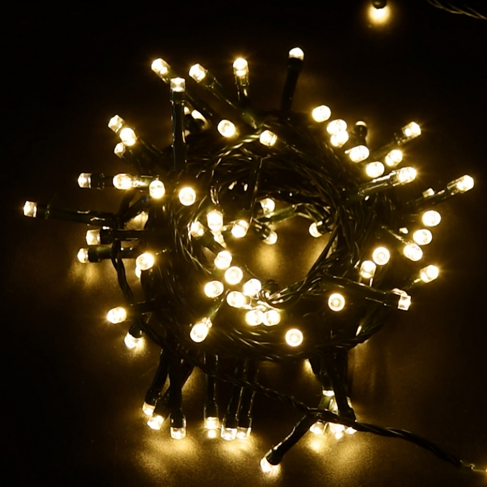 Catena di luci 72 metri da 1440 Led Bianco Caldo con cavo verde Wisdom - Foto 4