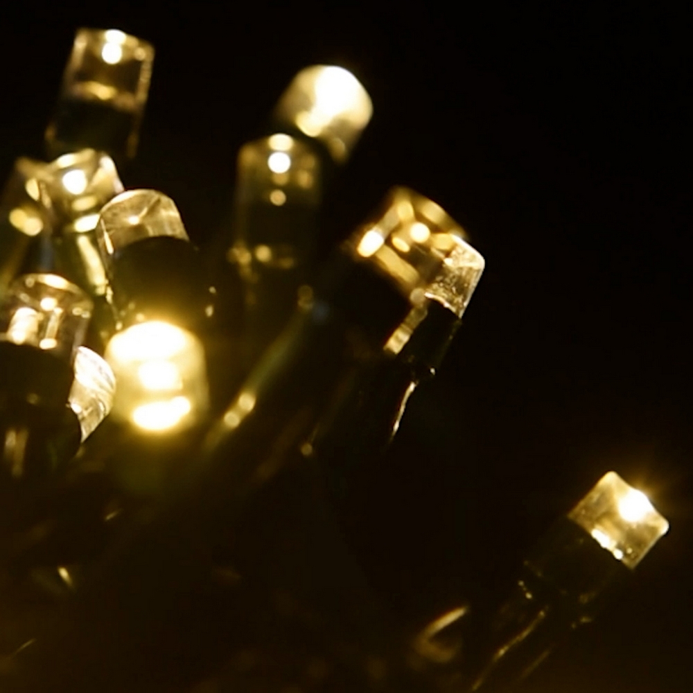 Catena di luci 72 metri da 1440 Led Bianco Caldo con cavo verde Wisdom - Foto 5