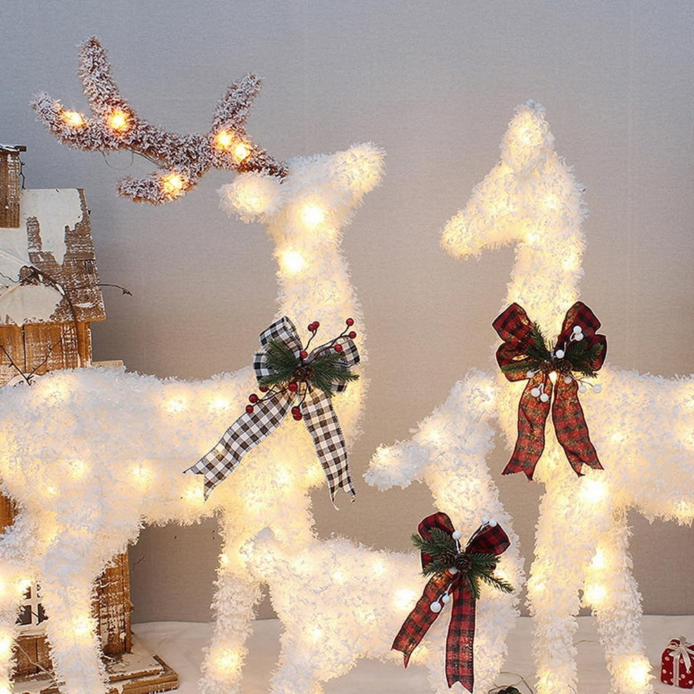 Famiglia Renne Natalizie 390 Led da giardino Bianco Caldo fisso 3 pezzi Wisdom - Foto 3