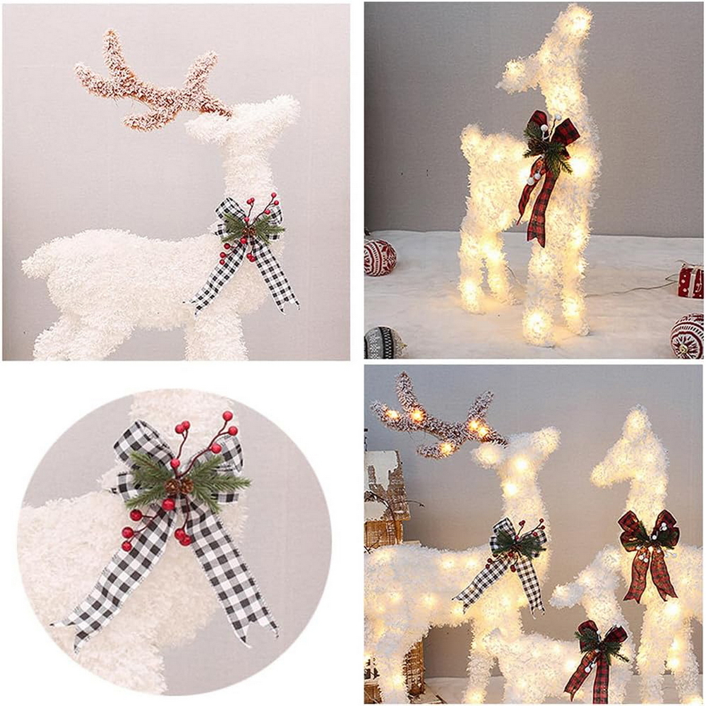 Famiglia Renne Natalizie 390 Led da giardino Bianco Caldo fisso 3 pezzi Wisdom - Foto 5