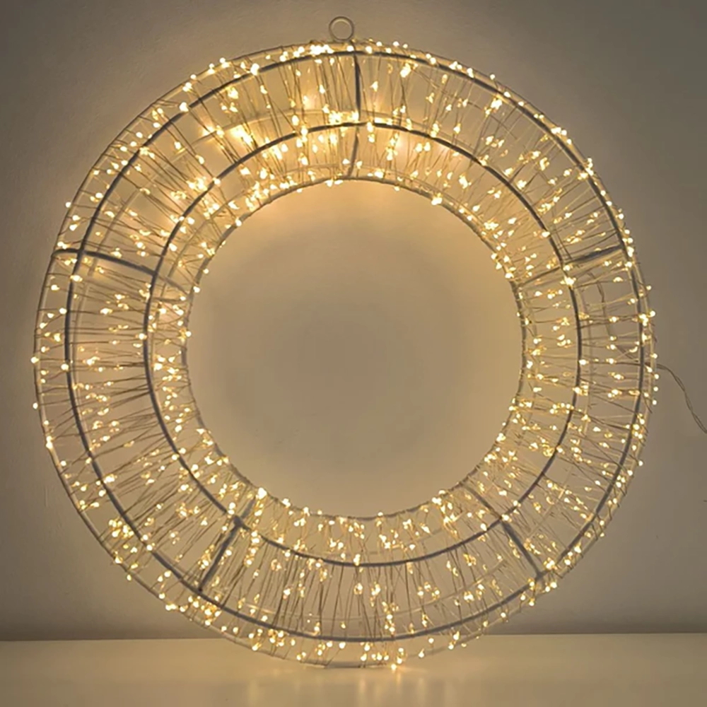 Ghirlanda decorativa luminosa 40cm 800 Led in metallo Bianco Caldo Wisdom - Foto 1