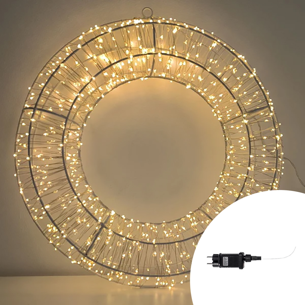 Foto principale Ghirlanda decorativa luminosa 40cm 800 Led in metallo Bianco Caldo Wisdom