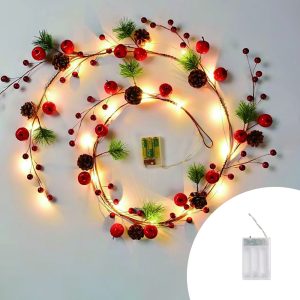 Foto principale Ramo decorato Led 2 metri 20 Microled Bianco Caldo a batteria Wisdom
