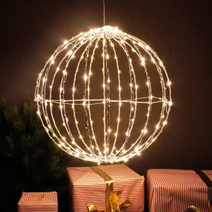 Foto principale Sfera luminosa 3D 30cm 120 Led in metallo Bianco Caldo Wisdom