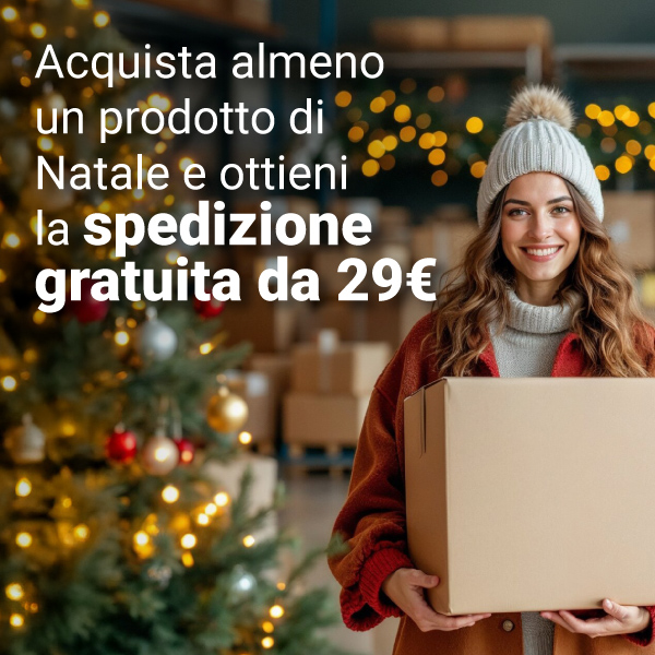 Acquista almeno un prodotto di Natale e ottieni la spedizione gratuita da 29€ - mobile