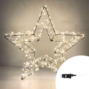 Foto principale Stella luminosa 38cm 600 Led in metallo Bianco Caldo Wisdom