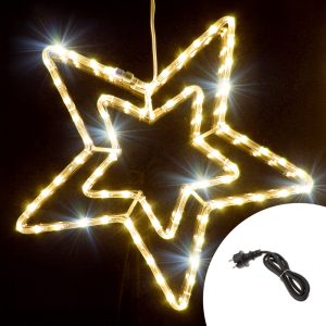 Foto principale Stella luminosa 50cm da 90 Led Bianco Caldo da esterno Wisdom