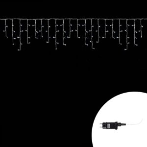 Foto principale Tenda luminosa 10 metri 380 Led Bianco Freddo fisso e intermittente stalattiti prolungabile altezza 50cm da esterno Wisdom