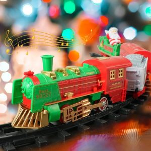 Foto principale Trenino musicale con luci Led e binario per Albero di Natale Wisdom