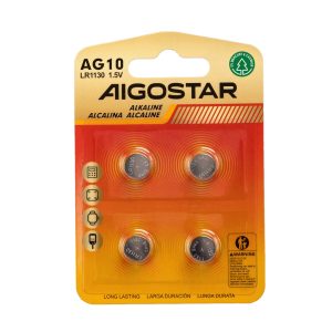 Foto principale Batteria bottone Aigostar 1,5V LR54 Zinco manganese confezione da 4 pile