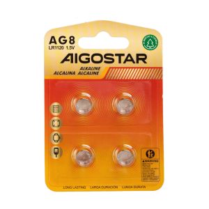 Foto principale Batteria bottone Aigostar 1,5V LR55 Zinco manganese confezione da 4 pile