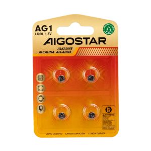 Foto principale Batteria bottone Aigostar 1,5V LR621 Zinco manganese confezione da 4 pile