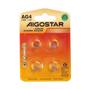 Foto principale Batteria bottone Aigostar 1,5V LR66 Zinco manganese confezione da 4 pile