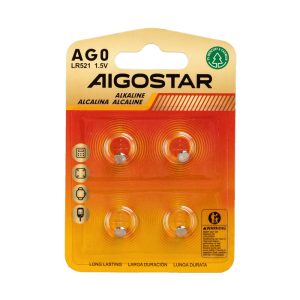 Foto principale Batteria bottone Aigostar 1,5V LR69 Zinco manganese confezione da 4 pile
