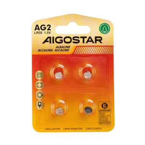 Foto principale Batteria bottone Aigostar 1,5V LR726 Zinco manganese confezione da 4 pile