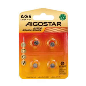 Foto principale Batteria bottone Aigostar 1,5V LR754 Zinco manganese confezione da 4 pile