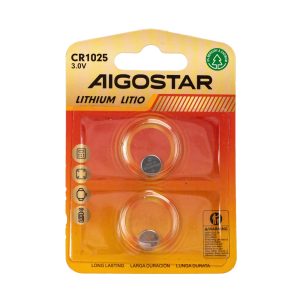 Foto principale Batteria bottone Aigostar 3V CR1025 Litio confezione da 2 pile