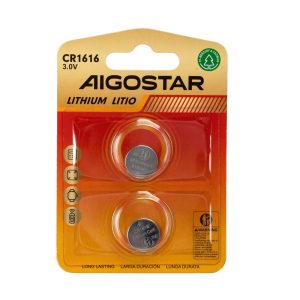 Foto principale Batteria bottone Aigostar 3V CR1616 Litio confezione da 2 pile