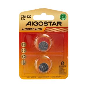 Foto principale Batteria bottone Aigostar 3V CR1620 Litio confezione da 2 pile