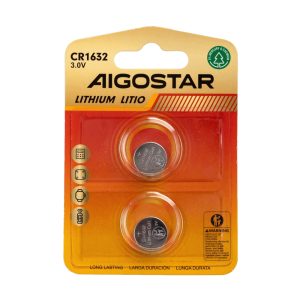 Foto principale Batteria bottone Aigostar 3V CR1632 Litio confezione da 2 pile