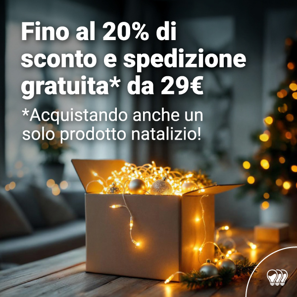 Sconto del 10% sui prodotti di Natale + Spedizione gratuita da 29€ - mobile