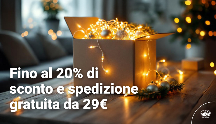 Sconto del 10% sui prodotti di Natale + Spedizione gratuita da 29€