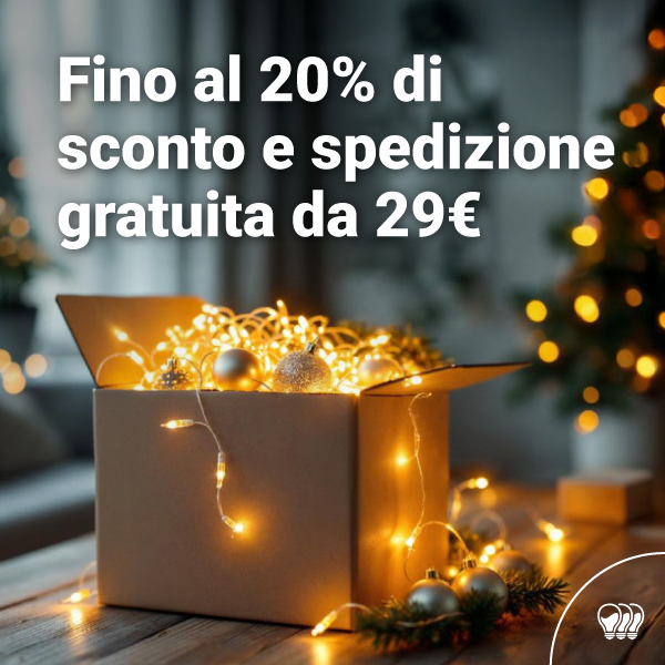 Sconto del 10% sui prodotti di Natale + Spedizione gratuita da 29€ - mobile