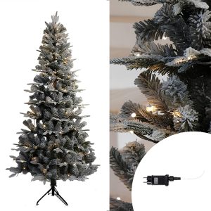 Foto principale Albero di Natale lumonoso 180cm innevato 180 Led Bianco Caldo Wisdom