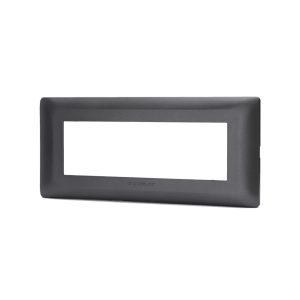 Foto principale Placca 6 moduli 506 in plastica Grigio scuro compatibile anche con BTicino Matix