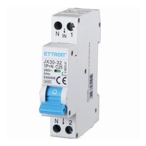 Foto principale Interruttore automatico magnetotermico modulare 1P+N 25A 6KA 220V Ettroit