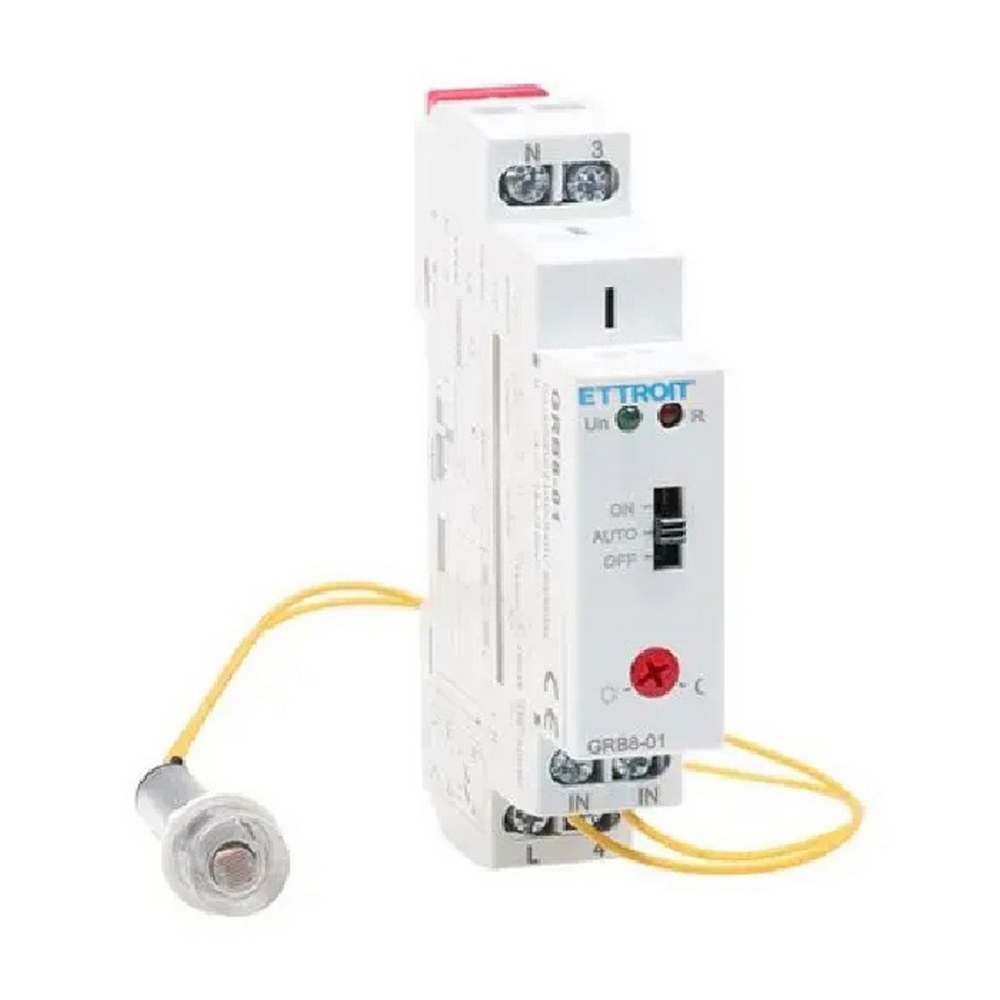 Foto principale Interruttore crepuscolare modulare temporizzato relè sensore fotoelettrico 16A AC 220V Ettroit