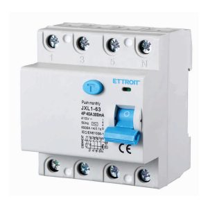 Foto principale Interruttore differenziale puro Salvavita modulare 4P 40A 300mA 6KA 380V Ettroit