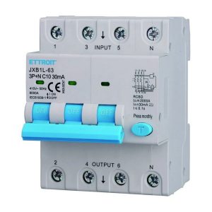 Foto principale Interruttore magnetotermico differenziale modulare 3P+N 10A 30mA 6KA 380V classe A Ettroit
