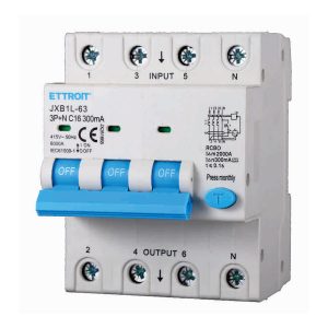 Foto principale Interruttore magnetotermico differenziale modulare 3P+N 16A 300mA 6KA 380V classe A Ettroit