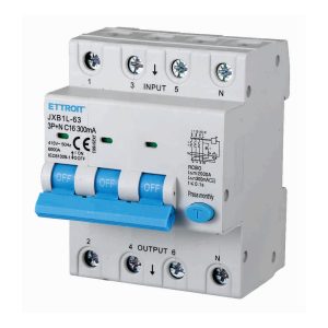 Foto principale Interruttore magnetotermico differenziale modulare 3P+N 16A 300mA 6KA 380V Ettroit