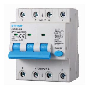 Foto principale Interruttore magnetotermico differenziale modulare 3P+N 20A 300mA 6KA 380V classe A Ettroit