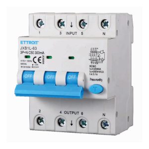 Foto principale Interruttore magnetotermico differenziale modulare 3P+N 50A 300mA 6KA 380V classe A Ettroit