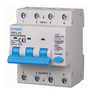 Foto principale Interruttore magnetotermico differenziale modulare 3P+N 50A 300mA 6KA 380V Ettroit