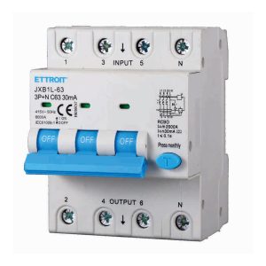 Foto principale Interruttore magnetotermico differenziale modulare 3P+N 63A 30mA 6KA 380V classe A Ettroit