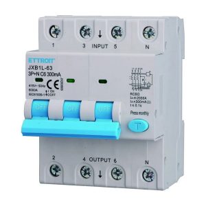 Foto principale Interruttore magnetotermico differenziale modulare 3P+N 6A 300mA 6KA 380V classe A Ettroit