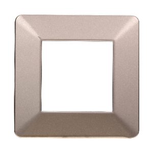 Foto principale Placca 2 moduli 502 in plastica bronzo compatibile anche con Vimar Plana