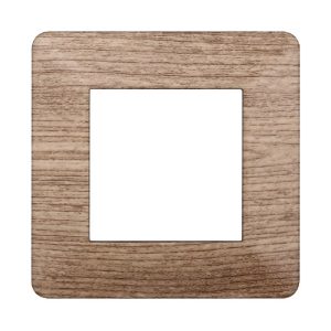 Foto principale Placca 2 moduli 502 in plastica legno chiaro compatibile anche con Vimar Plana