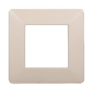 Foto principale Placca 2 moduli 502 in plastica sabbia compatibile anche con Vimar Plana