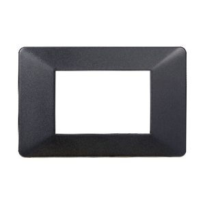 Foto principale Placca 3 moduli 503 in plastica acciaio scuro compatibile anche con Vimar Plana
