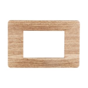 Foto principale Placca 3 moduli 503 in plastica legno chiaro compatibile anche con Vimar Plana