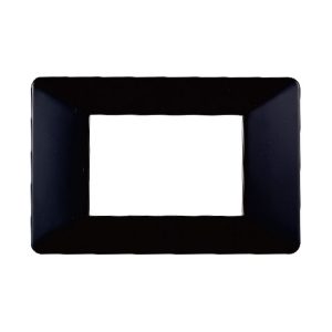Foto principale Placca 3 moduli 503 in plastica nera compatibile anche con Vimar Plana