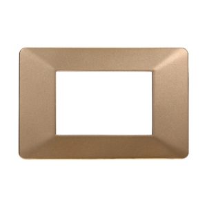 Foto principale Placca 3 moduli 503 in plastica oro compatibile anche con Vimar Plana