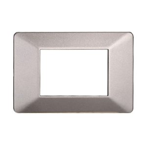 Foto principale Placca 3 moduli 503 in plastica titanio compatibile anche con Vimar Plana